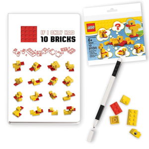 Zestaw notatnika, długopisu i zabawki LEGO® Stationery Classic Ducks