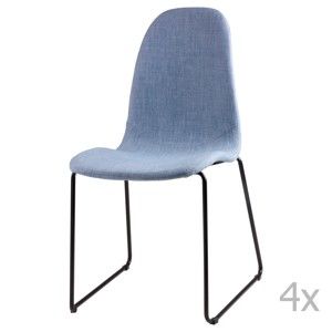 Zestaw 4 jasnoniebieskich krzeseł sømcasa Helena