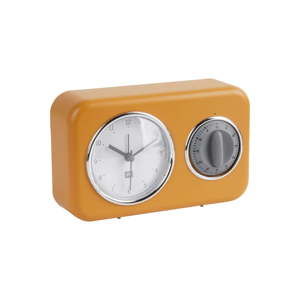 Żółty zegar z minutnikiem PT LIVING Nostalgia