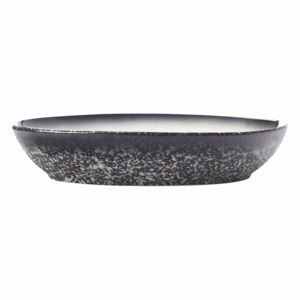 Biało-czarna ceramiczna owalna miska Maxwell & Williams Caviar, dł. 30 cm