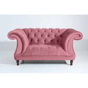 Różowy fotel Max Winzer Ivette