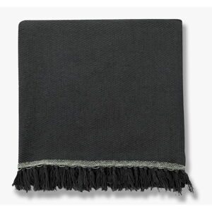 Czarna narzuta z bawełny organicznej 140x250 cm Bohemia - Mette Ditmer Denmark