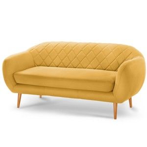 Ciemnożółta sofa 3-osobowa Scandi by Stella Cadente Maison Comete