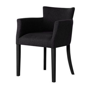 Czarne krzesło z czarnymi nogami Ted Lapidus Maison Santal