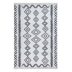 Biało-czarny bawełniany dywan Oyo home Duo, 60 x 100 cm