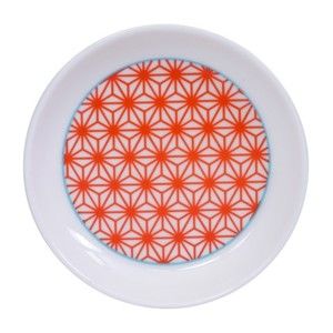 Czerwono-biały talerzyk Tokyo Design Studio Star/Wave, ø 9 cm