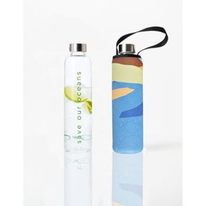 Butelka podróżna ze szkła borokrzemowego z neoprenowym pokrowcem BBBYO River, 750 ml