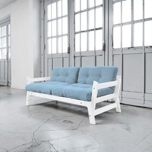 Sofa rozkładana Karup Step White/Celeste