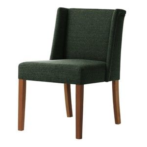 Zielone krzesło z ciemnobrązowymi nogami Ted Lapidus Maison Zeste