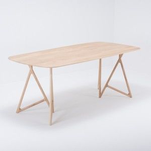 Stół z litego drewna dębowego Gazzda Koza, 200x90 cm