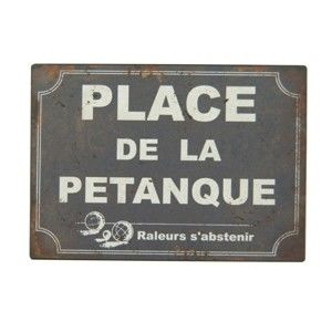 Tabliczka z blachy Antic Line Place De La Pétangue