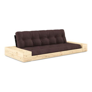 Ciemnobrązowa rozkładana sofa 244 cm Base – Karup Design