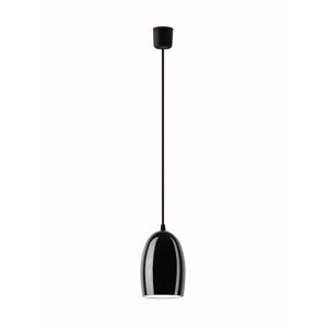 Czarna błyszcząca lampa wisząca Sotto Luce UME Elementary 1S Glossy, ⌀ 13,5 cm