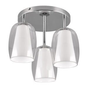 Lampa sufitowa w kolorze srebra ze szklanym kloszem ø 14 cm Barret – Trio Select