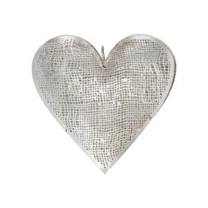 Metalowe serce świąteczne w srebrnym kolorze A Simple Mess Julia