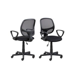 Czarne krzesło biurowe na kółkach Actona Major
