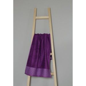 Fioletowy ręcznik z bawełny i bambusu My Home Plus Spa, 50x100 cm