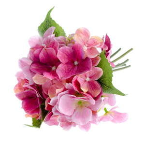 Różowy sztuczny kwiat dekoracyjny w stylu hortensji Dakls