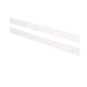 Biała barierka z drewna sosnowego do łóżka Flexa Classic, dł. 197 cm