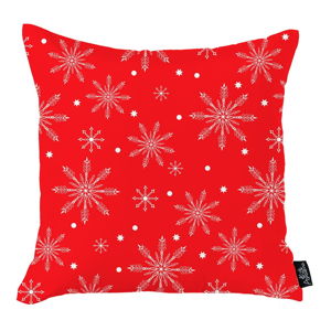 Czerwona poszewka na poduszkę ze świątecznym motywem Mike & Co. NEW YORK Honey Christmas Snowflake, 45x45 cm