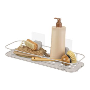 Beżowa samoprzylepna metalowa półka łazienkowa Grena – Compactor