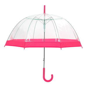 Przezroczysty parasol z różowymi detalami Ambiance Birdcage Border, ⌀ 85 cm