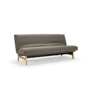 Brązowoszara rozkładana sofa ze zdejmowanym obiciem Innovation Aslak Elegant Kenya Taupe, 81x200 cm