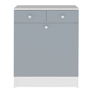Biała/szara szafka łazienkowa 60x82 cm Combi – TemaHome