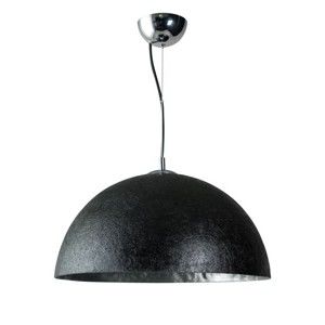 Czarno-srebrna lampa wisząca ETH Mezzo Tondo, ⌀ 50 cm