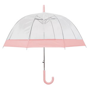 Przezroczysty automatyczny parasol Ambiance Pastel Pink, ⌀ 85 cm