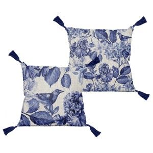 Poszewka na poduszkę Linen Couture Borlas Blue Birds, 45x45 cm