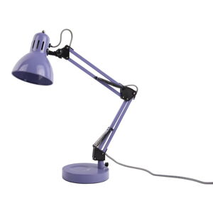 Fioletowa lampa stołowa z metalowym kloszem (wysokość 52 cm) Funky Hobby – Leitmotiv