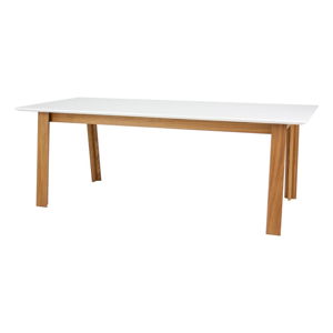 Biały stół rozkładany w dekorze drewna dębowego Tenzo Profil