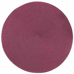 Różowa okrągła mata stołowa Tiseco Home Studio Round Chambray, ø 38 cm