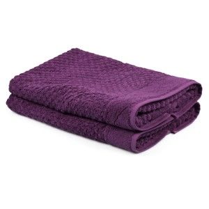 Zestaw 2 fioletowych ręczników ze 100% bawełny Mosley, 50x80 cm