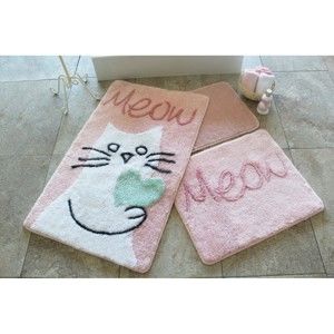 Zestaw 3 dywaników łazienkowych Kedicik Pink