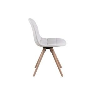 Białe krzesło z konstrukcją z drewna dębowego Actona Lotta