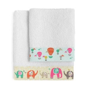 Zestaw 2 ręczników dziecięcych Moshi Moshi Elephant Parade