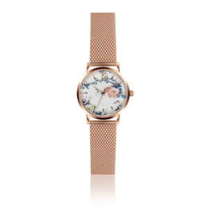 Zegarek damski z paskiem ze stali nierdzewnej w różowozłotym kolorze Emily Westwood Malia