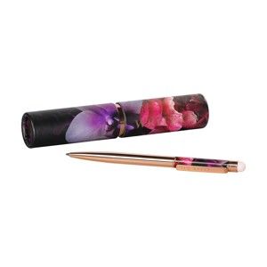 Długopis w różowozłotej barwie w kwiecistym etui Ted Baker Touch Screen Splendour