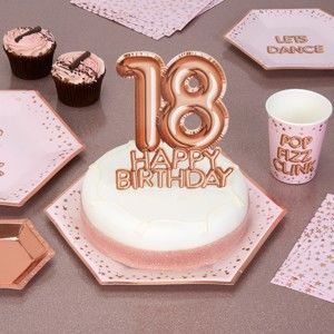 Napis dekoracyjny na tort z numerem 18 Neviti Glitz & Glamour