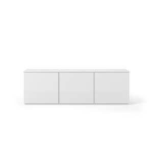 Biała szafka pod TV z matowym białym blatem TemaHome Join, 180x57 cm