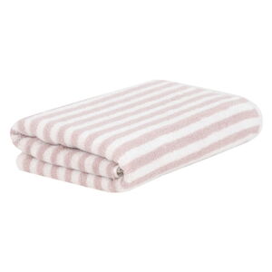 Różowo-biały ręcznik bawełniany mjukis. Viola, 50x100 cm