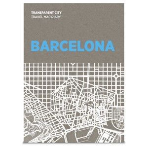 Mapa z kartkami na notatki Palomar Transparent City Barcelona
