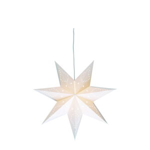 Biała świąteczna wisząca dekoracja świetlna Markslöjd Saturnus, wys. 45 cm