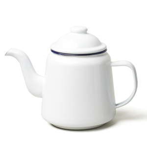 Biały emaliowany dzbanek do herbaty Falcon Enamelware, 1 l