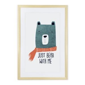 Obraz Tanuki Just Bear with Me, 60x40 cm