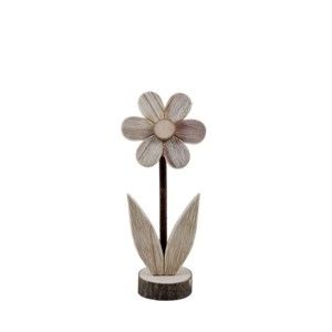 Mała dekoracja drewniana w kształcie kwiatka Ego Dekor, 8x21 cm