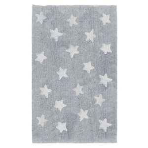 Szary ręcznie tkany dywan dziecięcy Naf Naf Stars, 120x160 cm