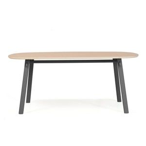 Szary stół z drewna dębowego HARTÔ Céleste, 180x86 cm